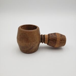 Vintage Wooden Nutcracker Screw‎ In Handle Cracker MCM